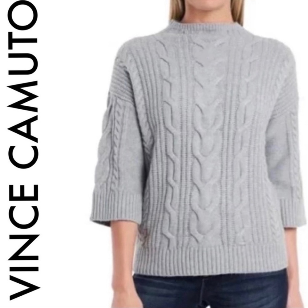 Vince Camuto Cable Stich 3/4 sleeve
